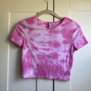 tie dye cropped T-shirt